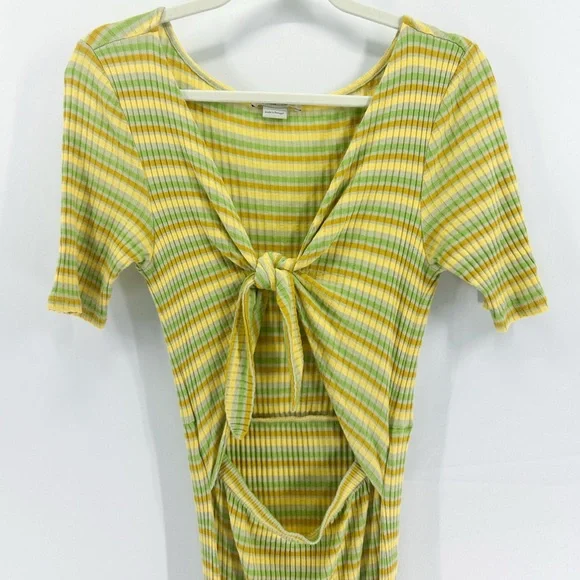 Paloma Wool Yellow Green Striped Cut Out Maxi Dress Side Slits Modal Small  is available for purchase on au PAY Market - Imported Goods Online Store  Co.Ltd. | au PAY Market -